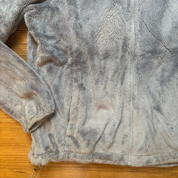 The North Face light gray fleece full zip womens sweater SIZE L - Picture 5 of 7
